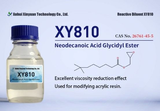 Glycidyl Ester Acid Neodecanoic XY810, CAS 26761-45-5, bù Cardura E10P, Glycidyl tertiary carbonate, EC No. 247-979-2, Công thức phân tử C13H24O3, 2,3-epoxypropyl neodecanoate