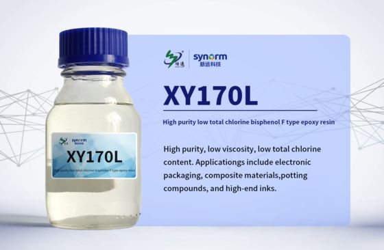 XY170L Nhựa Epoxy Tinh Khiết Cao Hàm Lượng Clo Thấp CAS 28064-14-4 Công thức phân tử (C6H6O.C3H5ClO.CH2O)x, Poly Bisphenol F-co-epichlorohydrin Glycidyl Kết thúc